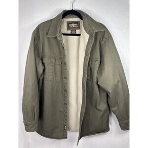 Levi Strauss And Co. Sherpa Lined Barn Jacket Olive Green Button Up Medium